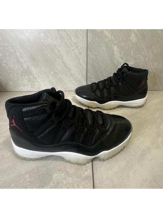 Nike Air Jordan 11 (XI) Retro 72-10 black/gym red/white high top sneakers Size 9 - Picture 4 of 10